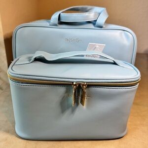 Jessica Simpson Travel Dream Team – Weekender & Train Case in Chic Powder-Blue